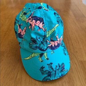 NWOT Carter's Turquoise Dinosaur Patterned Baseball Style Hat Cap Toddler 2T 4T